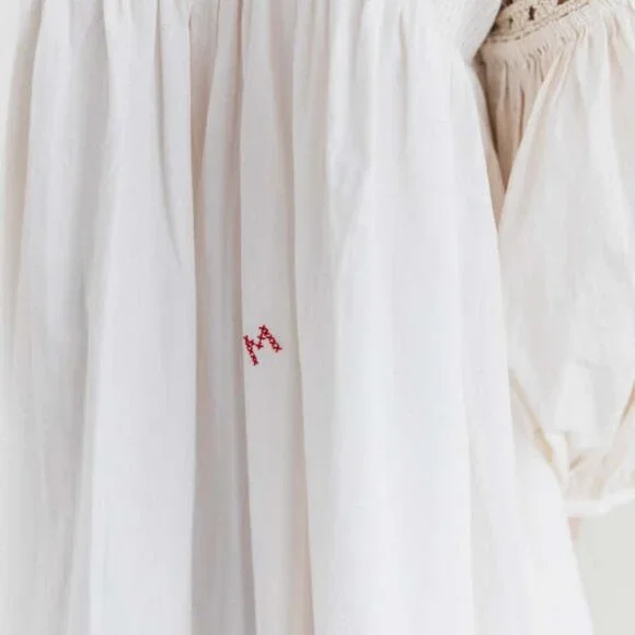 Story MFG. Mon Dress in Ecru Top Stitch - Picture 7 of 10